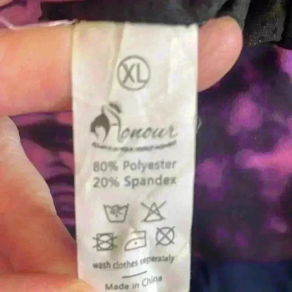 Aonour workout Tank Top Tie Dye W/Cool should and Back Cutout Details Sz XL - Picture 6 of 8